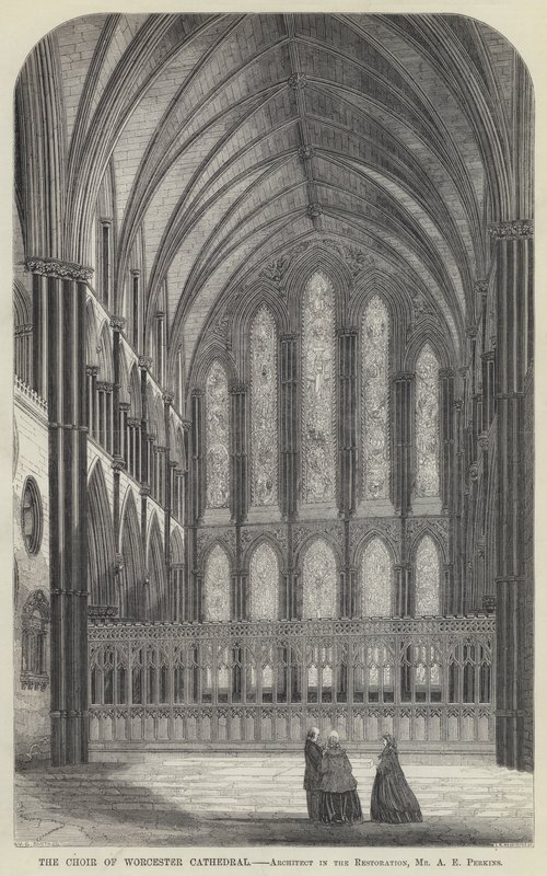 Il coro della cattedrale di Worcester da English School