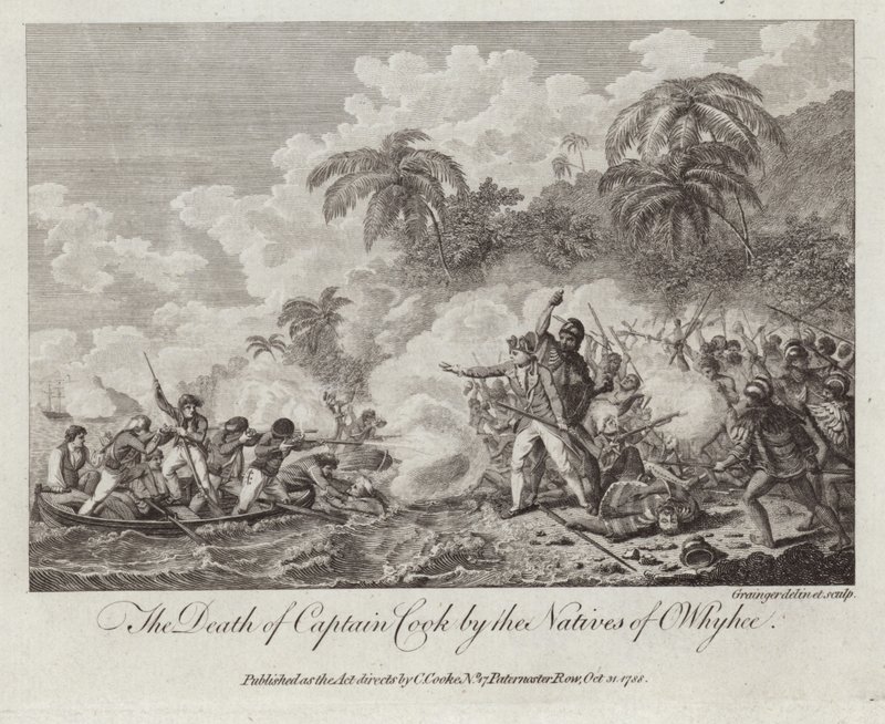 La morte del Capitano Cook da English School