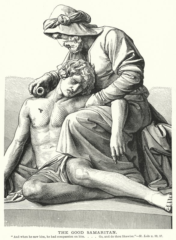 Il buon samaritano (incisione) da English School