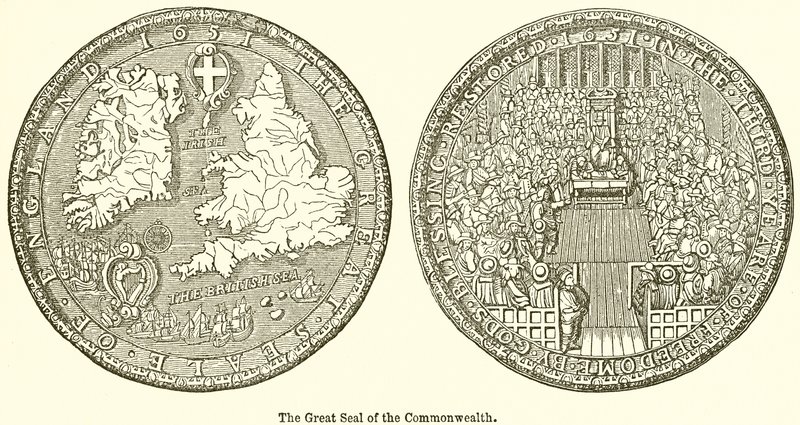Il grande sigillo del Commonwealth da English School