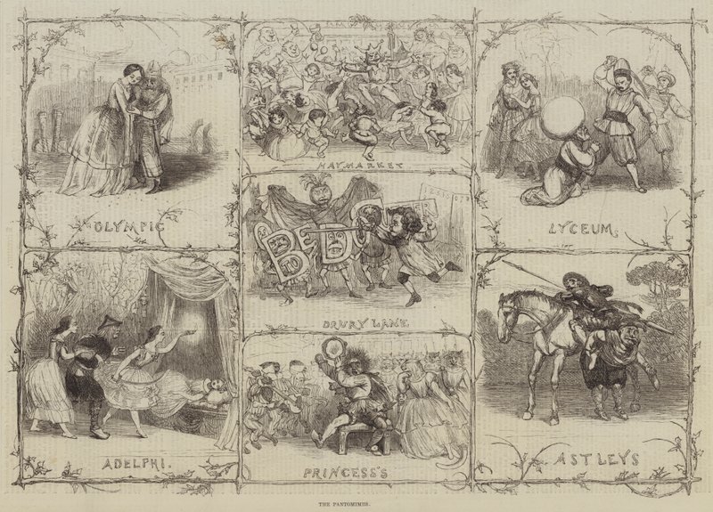 Le Pantomime (incisione) da English School