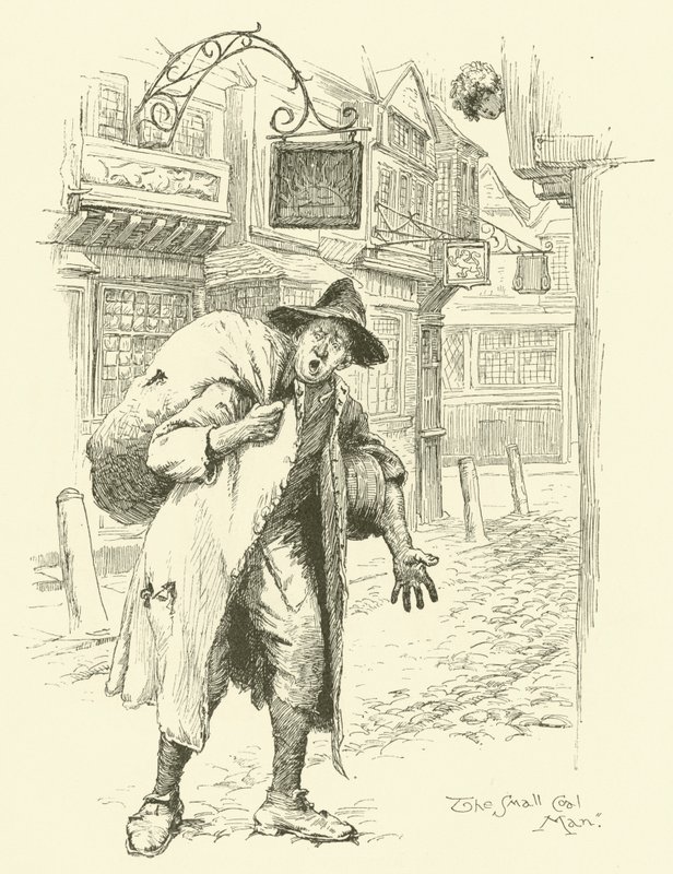 Il piccolo uomo del carbone (incisione) da English School