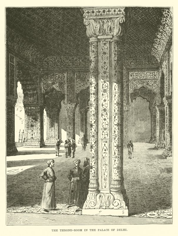 La Sala del Trono nel Palazzo di Delhi da English School