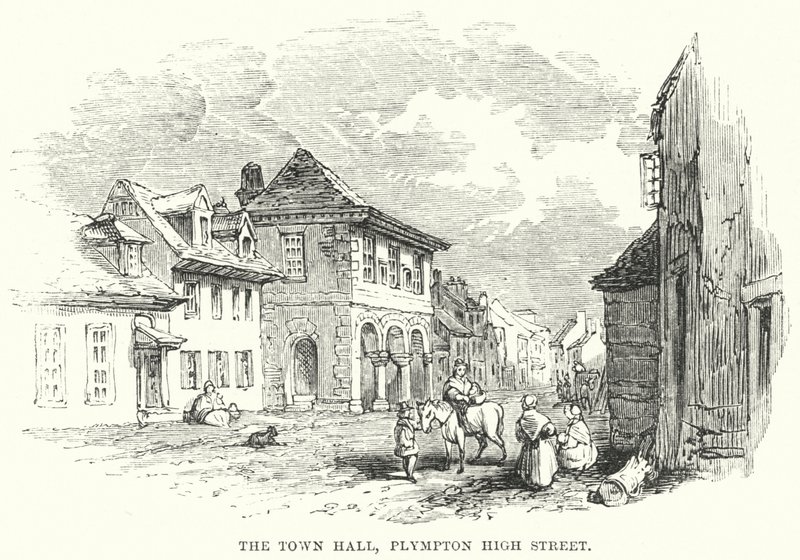 Il municipio, Plympton High Street (incisione) da English School