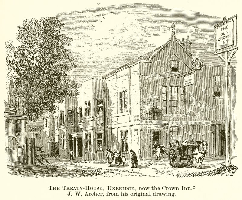 La casa del trattato, Uxbridge, ora la Crown Inn da English School