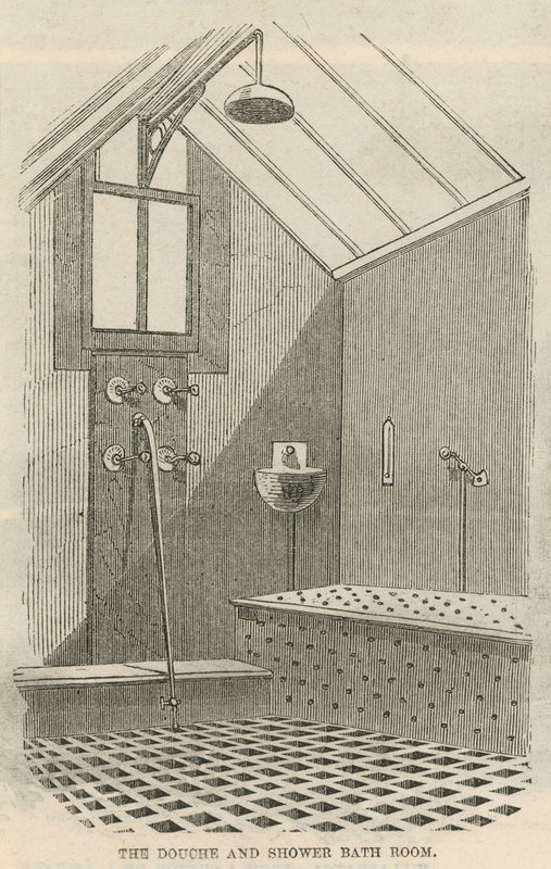 La stanza della doccia e del bagno a getto da English School
