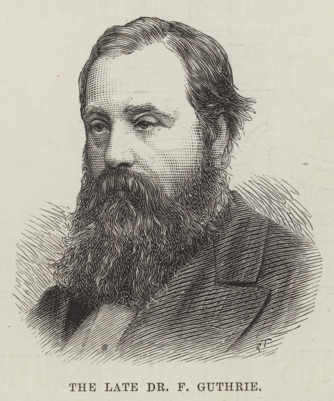 Il defunto Dr F Guthrie (incisione) da English School
