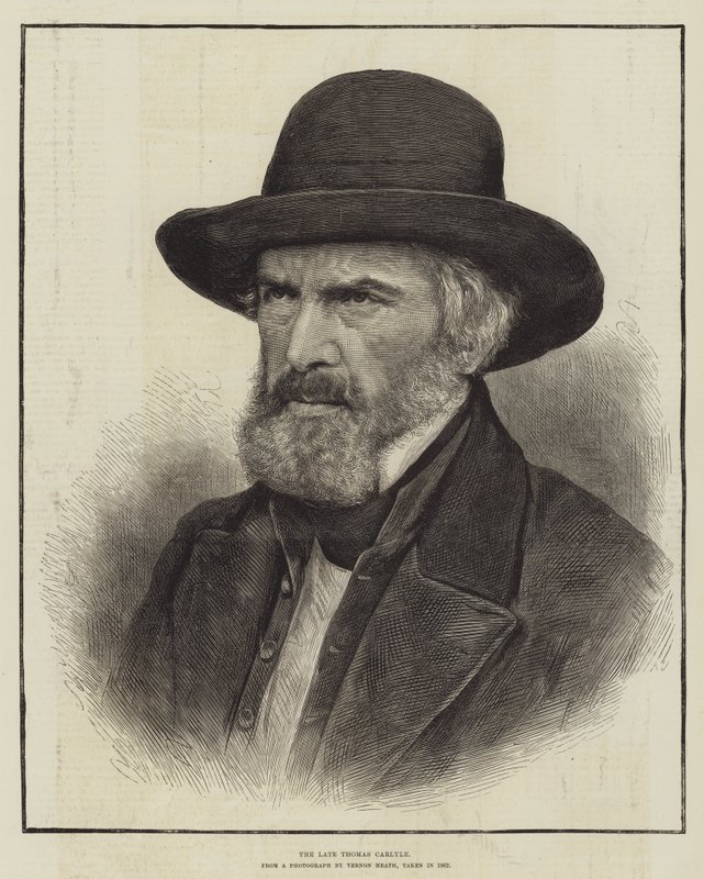 Il defunto Thomas Carlyle (incisione) da English School