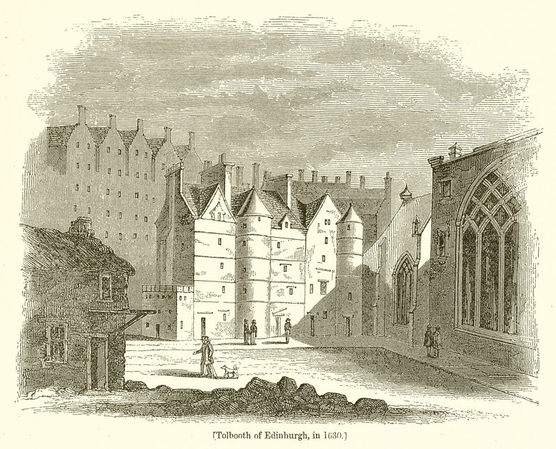 Tolbooth di Edimburgo, nel 1630 da English School
