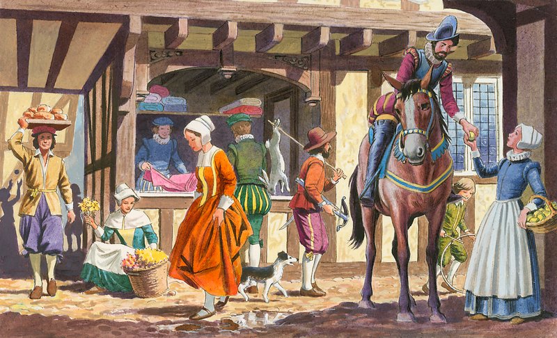 Scena cittadina Tudor da English School