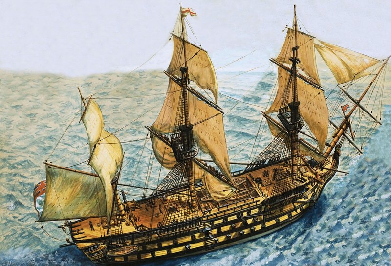 Nave a vela non identificata da English School