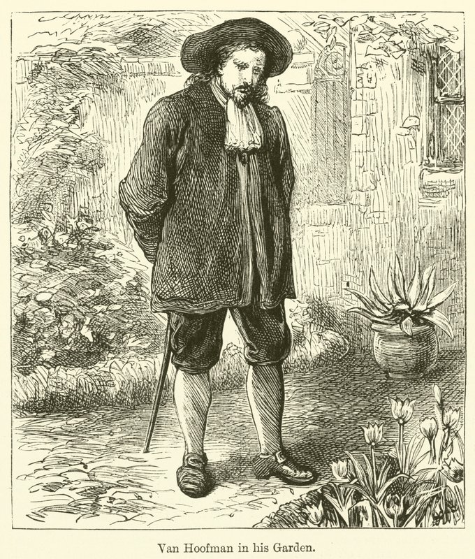 Van Hoofman nel suo giardino da English School