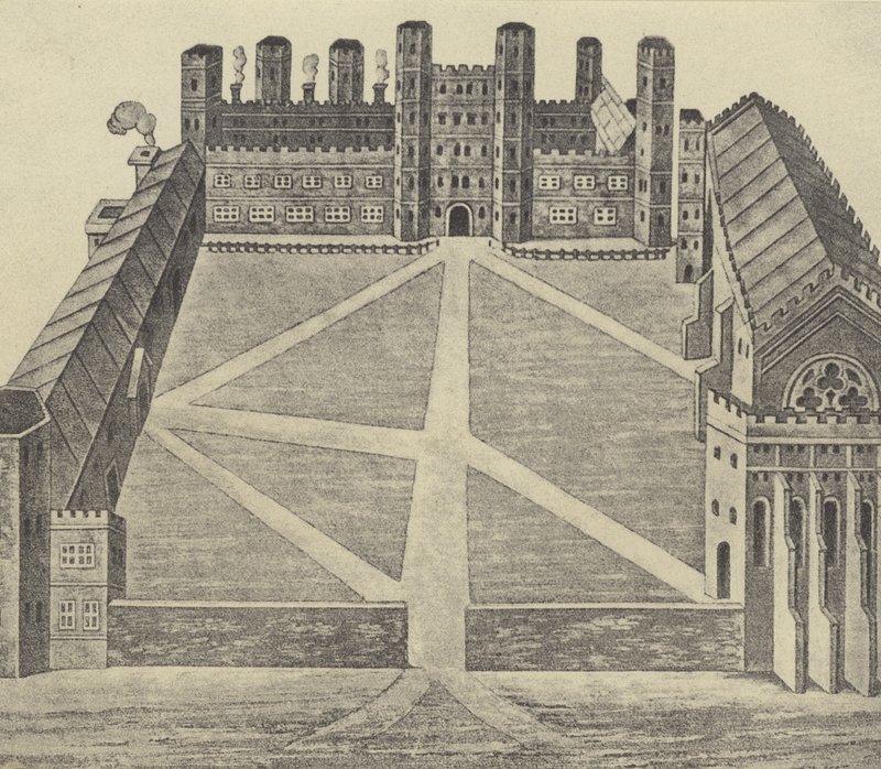 Veduta di Eton, c 1622 (incisione) da English School