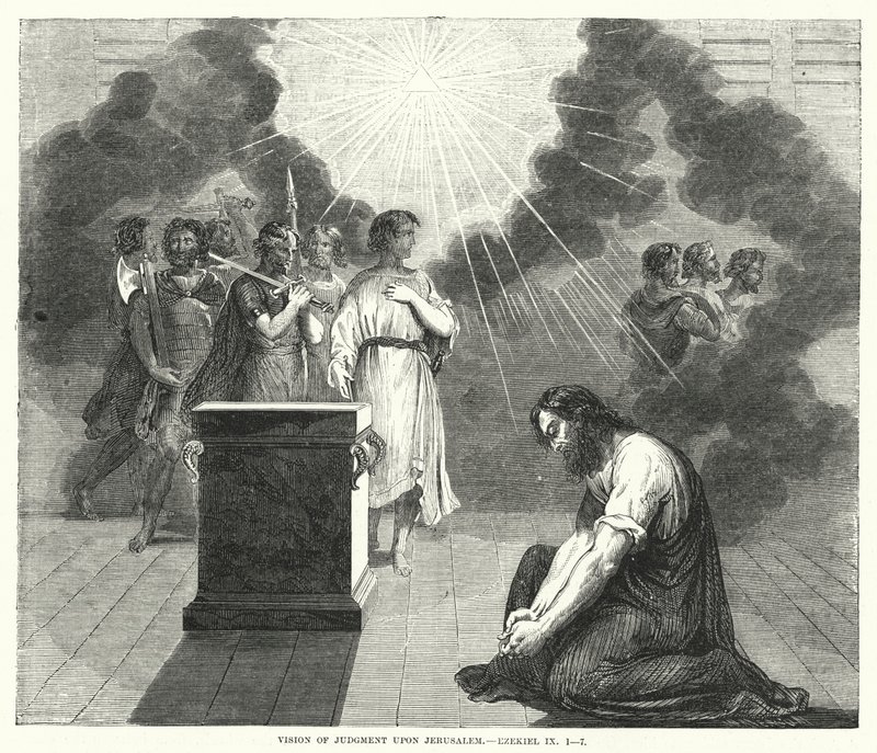 Visione del giudizio su Gerusalemme, Ezechiele IX da English School