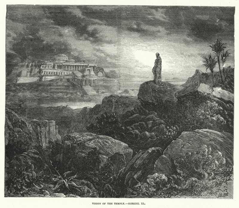 Visione del tempio, Ezechiele XL (incisione) da English School