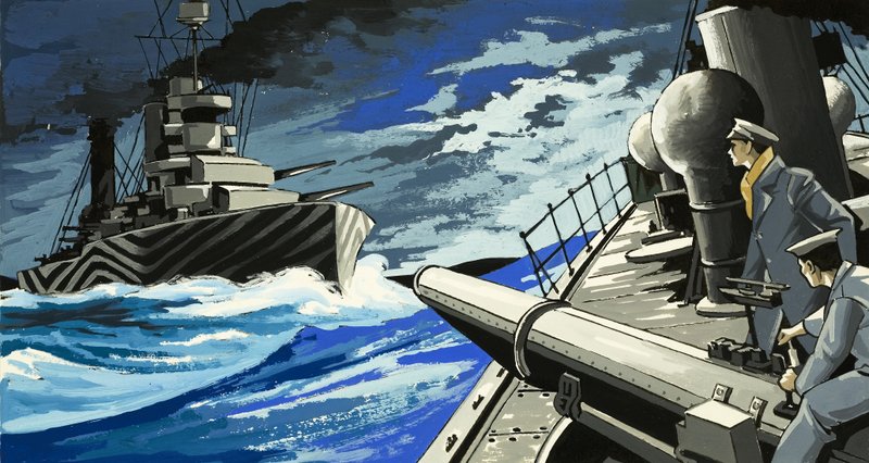 Battaglia navale in mare da English School
