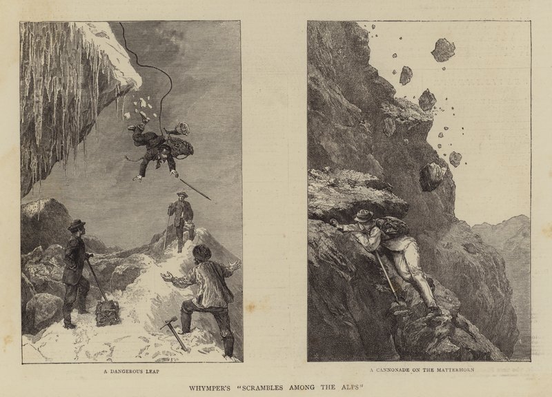 "Scrambles Among the Alps" di Whymper (incisione) da English School
