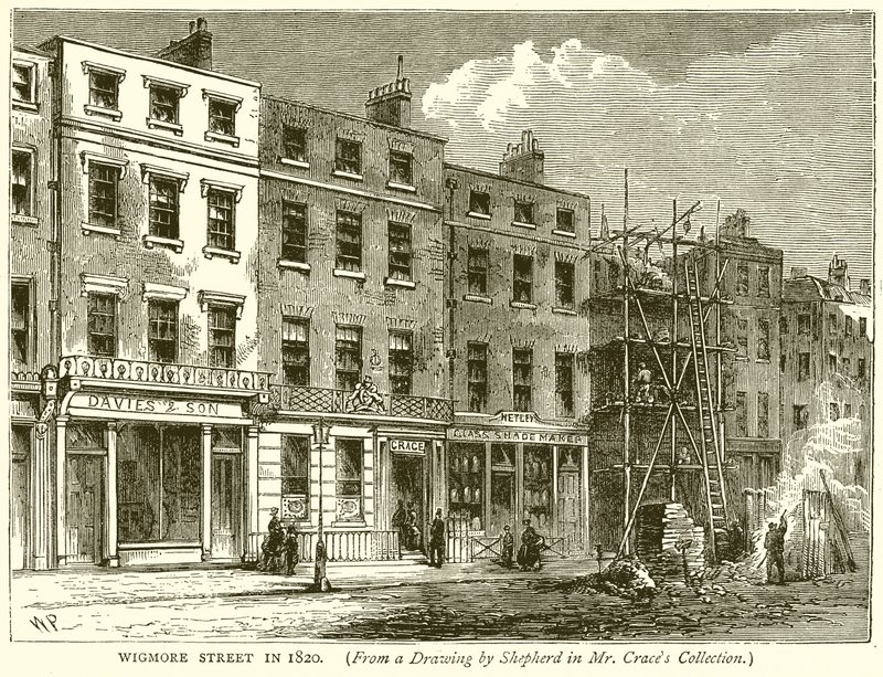 Wigmore Street nel 1820 da English School