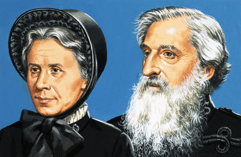 William Booth e sua moglie Catherine da English School