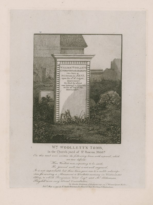 Tomba di William Woollett da English School