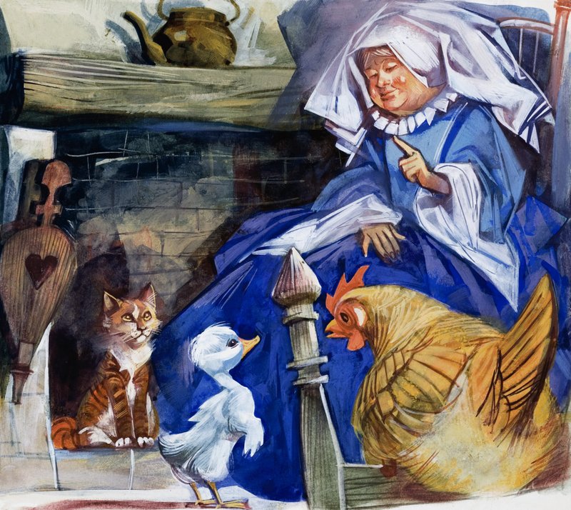 Donna con animali da fattoria da English School