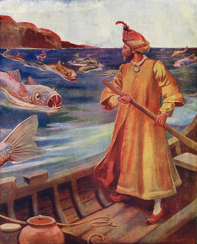 Sindbad vede i grandi pesci da Enoch Ward