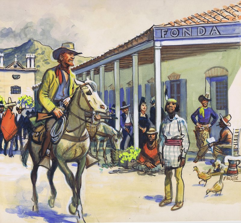 La Fonda, Santa Fe (gouache on paper) da Eric Parker