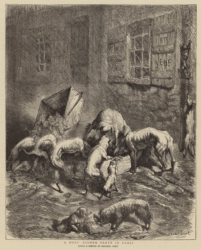 Cena di cani a Parigi da Ernest Henry Griset