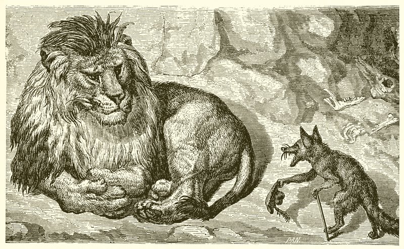 La volpe e il leone da Ernest Henry Griset