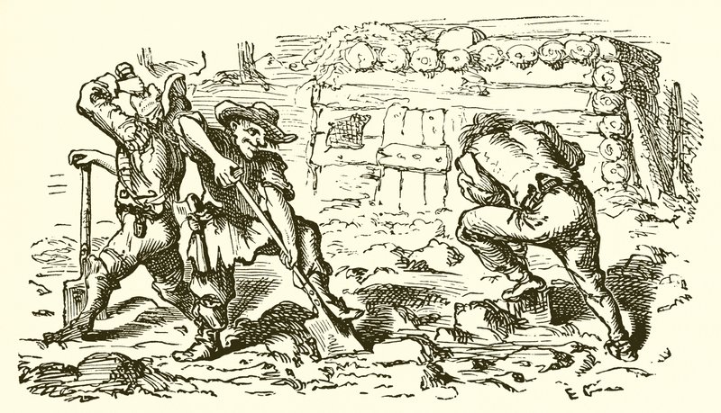 Il contadino e i suoi figli da Ernest Henry Griset