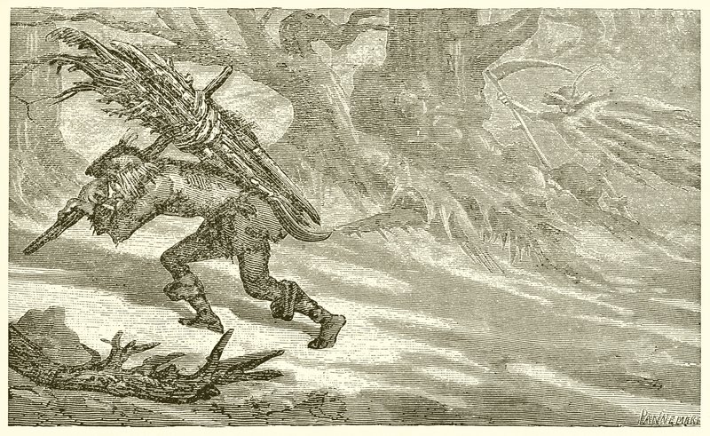 Il vecchio e la morte da Ernest Henry Griset