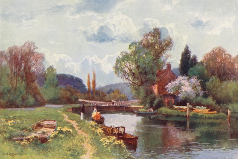Fiume Tamigi: Hurley Lock da Ernest William Haslehust