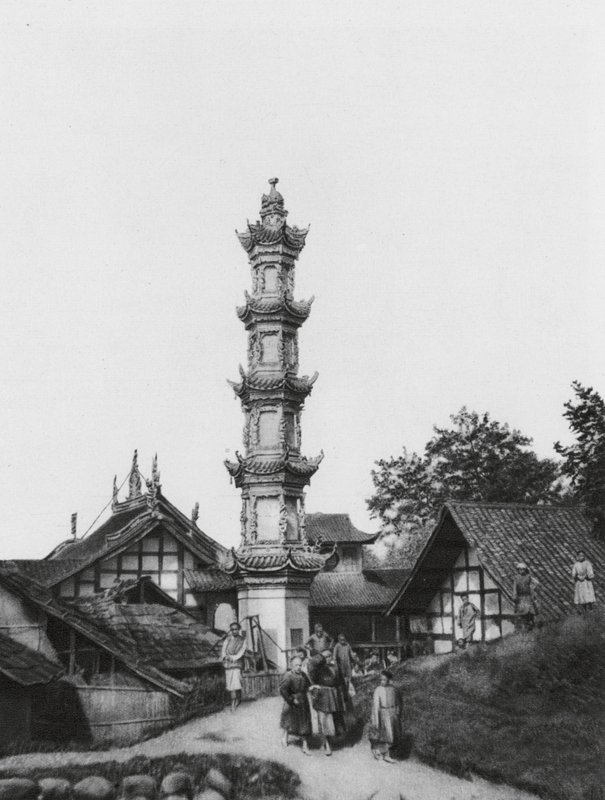 Kiungchou, Szechuan, Villaggio da Ernst Boerschmann