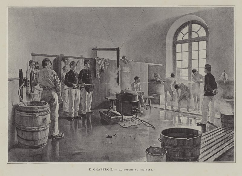 La doccia al reggimento da Eugene Chaperon