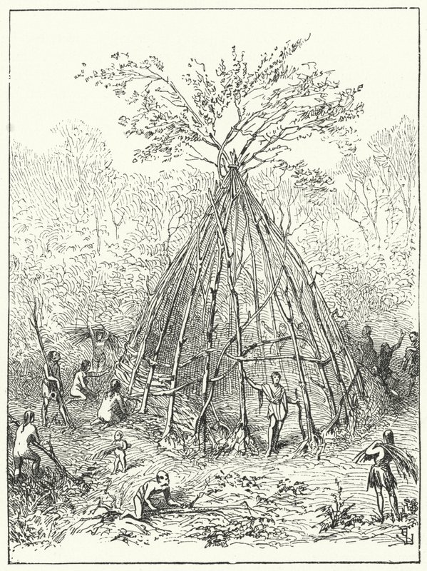 Abitazione umana primitiva da Eugene Emmanuel after Viollet le Duc