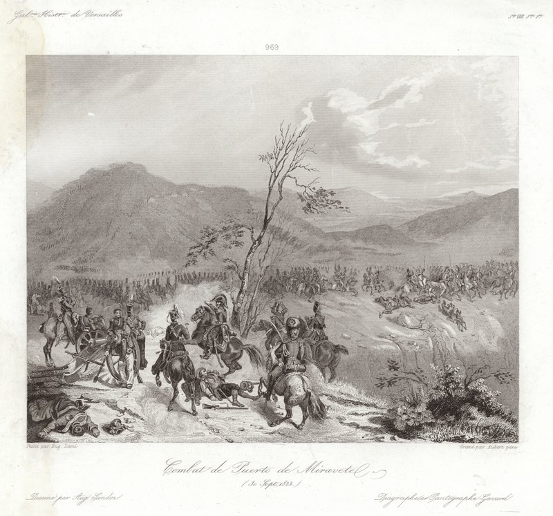 Combattimento di Puerto de Miravete da Eugene Louis Lami