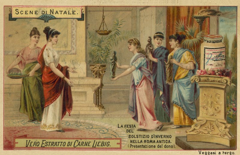 Presentare un regalo, festa del solstizio d
