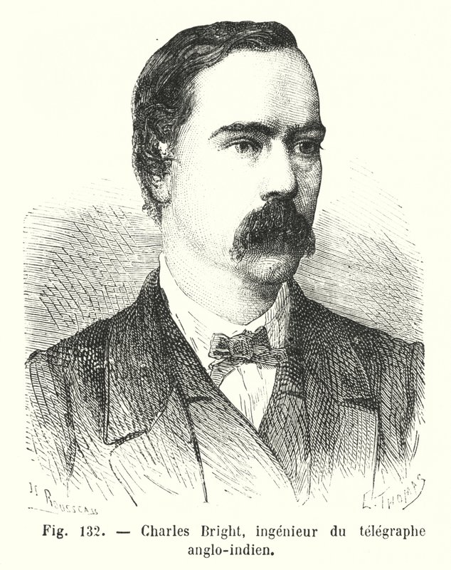 Charles Bright, ingenieur du telegraphe anglo-indien (incisione) da European School