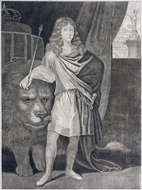 Carlo XI, re di Svezia (incisione) da European School