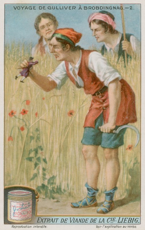 Gulliver è trovato da un enorme contadino da European School