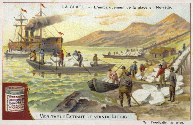 Caricamento del ghiaccio su una nave; Norvegia da European School
