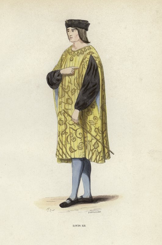 Luigi XII (incisione colorata) da European School