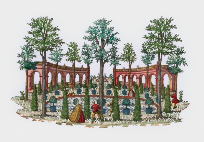Scena in un giardino all
