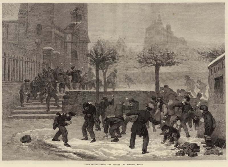 Lancio di palle di neve da European School