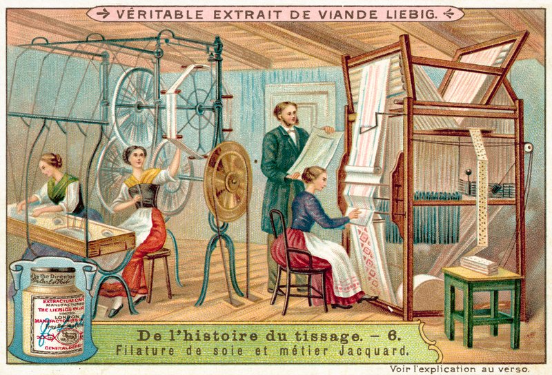Filatura della seta e telaio Jacquard da European School