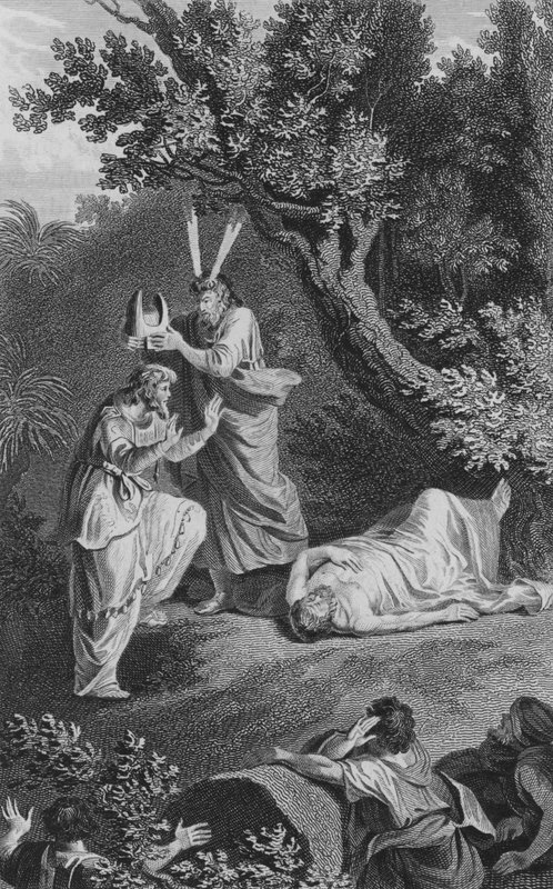La morte di Aronne (incisione) da European School