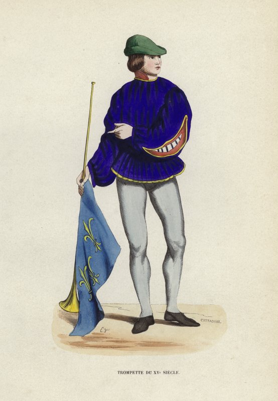 Trombettiere del XV secolo da European School