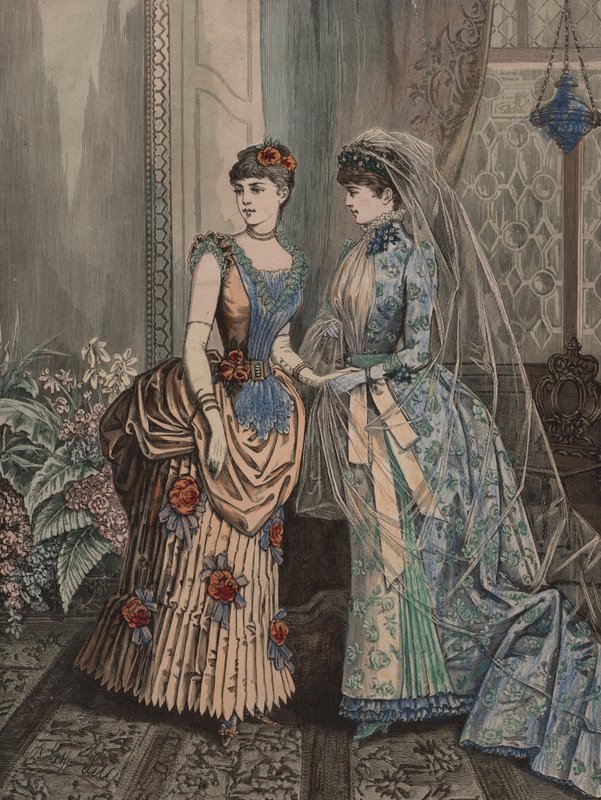 Due donne in costume vittoriano da European School