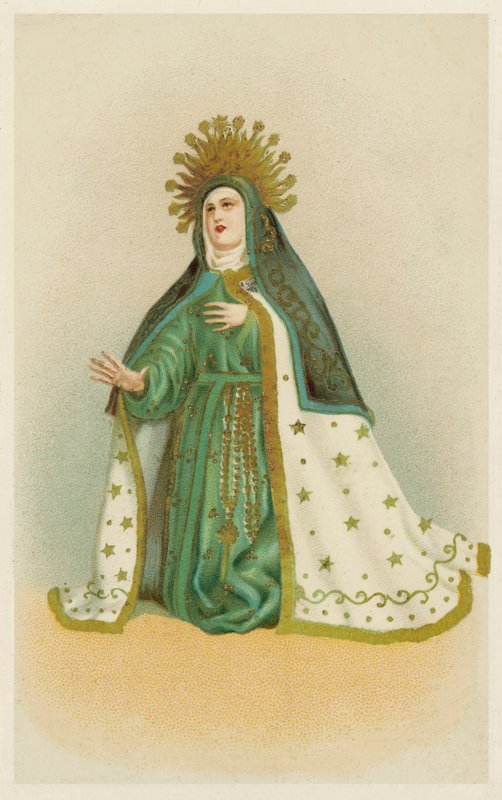 Vergine Maria (cromolito) da European School