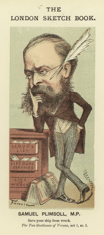 Caricatura di Samuel Plimsoll da Faustin